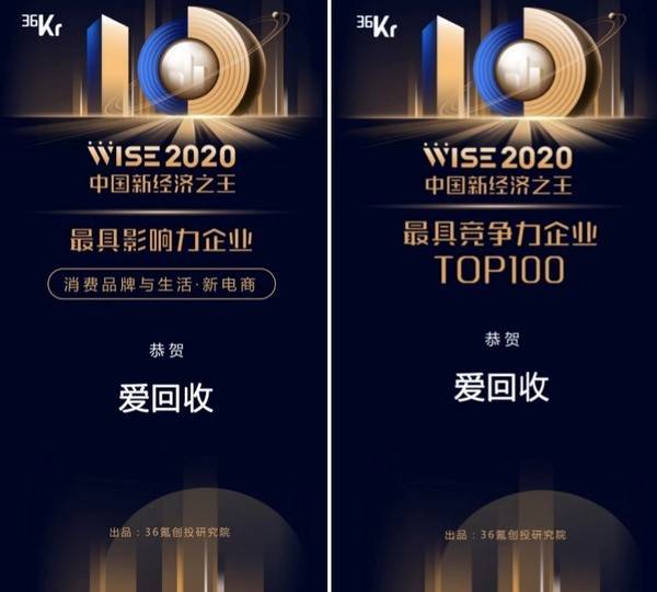 爱回收获评36氪年度双料殊荣，引领智能二手电子产品新风向